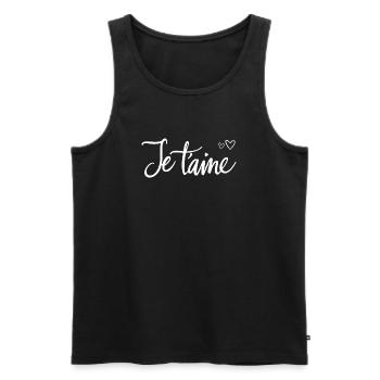 Ich liebe dich - Männer Premium Bio Tank Top - Schwarz - Vorne - Michal (187cm)