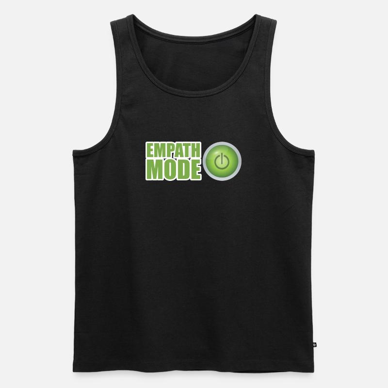 Empath Mode Grünes Design der Ein-/Aus-Taste - Männer Premium Bio Tank Top - Schwarz