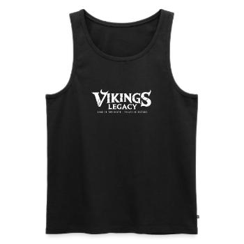 Vikings Legacy - Men's Premium Organic Tank Top - black - Front - AI Model Male 178 light (178cm)