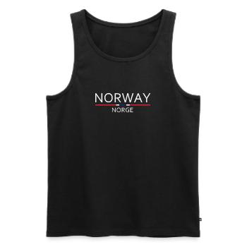 Norvège - Norvège - Norvège - Drapeau - Scandinavie - Débardeur bio Premium Homme - noir - Devant - AI Model Male 178 light (178cm)