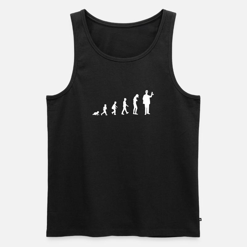 Evolution from baby to chemist - Men's Premium Organic Tank Top - black
