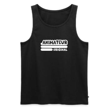 Beruf Animateur - Männer Premium Bio Tank Top - Schwarz - Vorne - AI Model Male 178 light (178cm)