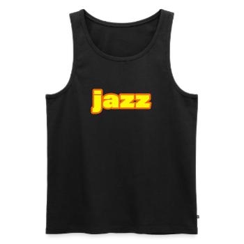 Jazz - Men's Premium Organic Tank Top - black - Front - AI Model Male 178 light (178cm)