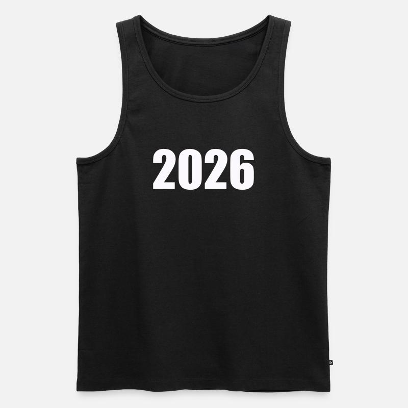 2026 - Männer Premium Bio Tank Top - Schwarz