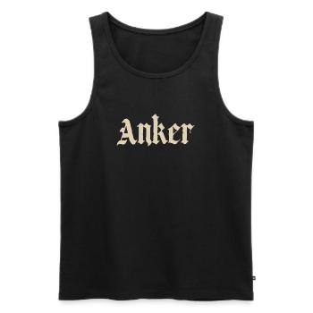 Anker Gothic Vintage Design - Männer Premium Bio Tank Top - Schwarz - Vorne - AI Model Male 178 light (178cm)