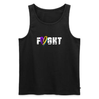 Blasenkrebs Krebs Blase - Männer Premium Bio Tank Top - Schwarz - Vorne - Michal (187cm)