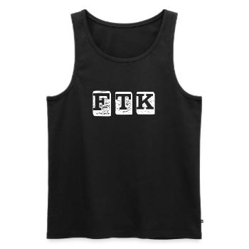 FTK - Men's Premium Organic Tank Top - black - Front - Michal (187cm)