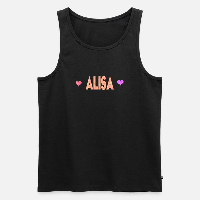 Alisa - Männer Premium Bio Tank Top - Schwarz