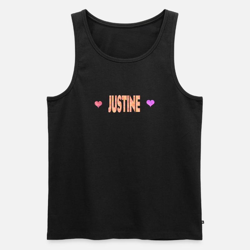 Justine - Männer Premium Bio Tank Top - Schwarz