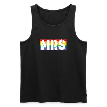 Chemise arc-en-ciel MRS - Débardeur bio Premium Homme - noir - Devant - AI Model Male 178 light (178cm)