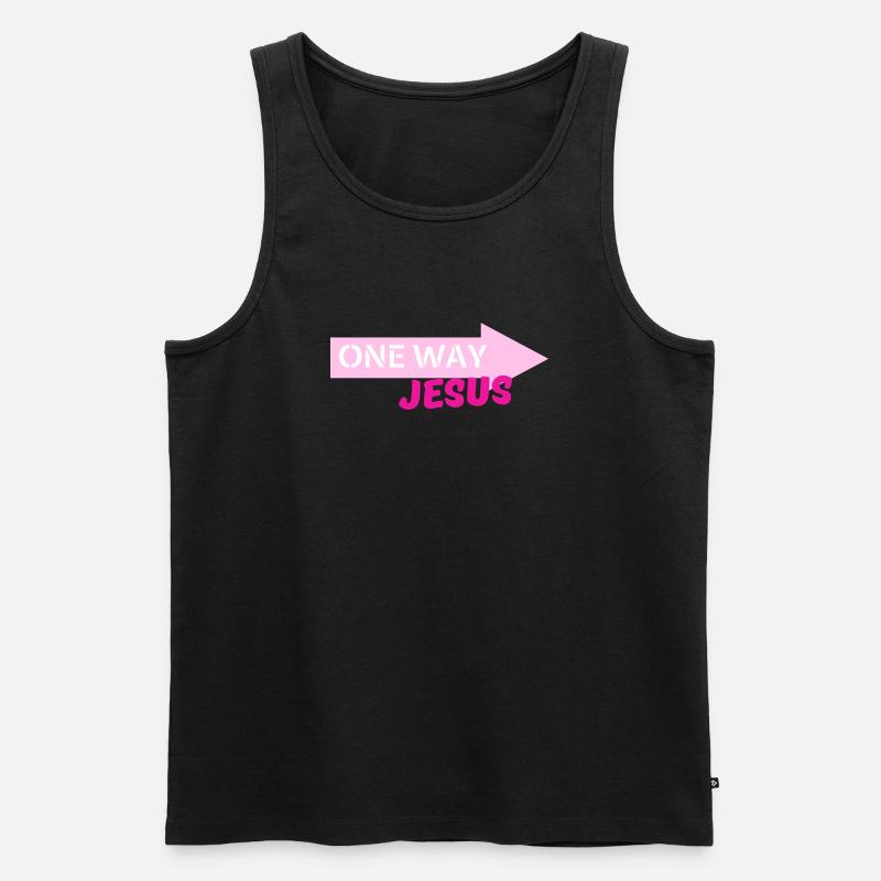 Einweg-Jesus-Pfeil - Männer Premium Bio Tank Top - Schwarz