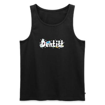 Dentist Dentist - Men's Premium Organic Tank Top - black - Front - AI Model Male 178 light (178cm)