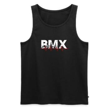 T-shirt BMX Pulse Graphic - Débardeur bio Premium Homme - noir - Devant - Michal (187cm)