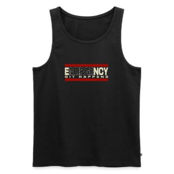 Nerd geek git d’urgence se produit - Débardeur bio Premium Homme - noir - Devant - AI Model Male 178 light (178cm)