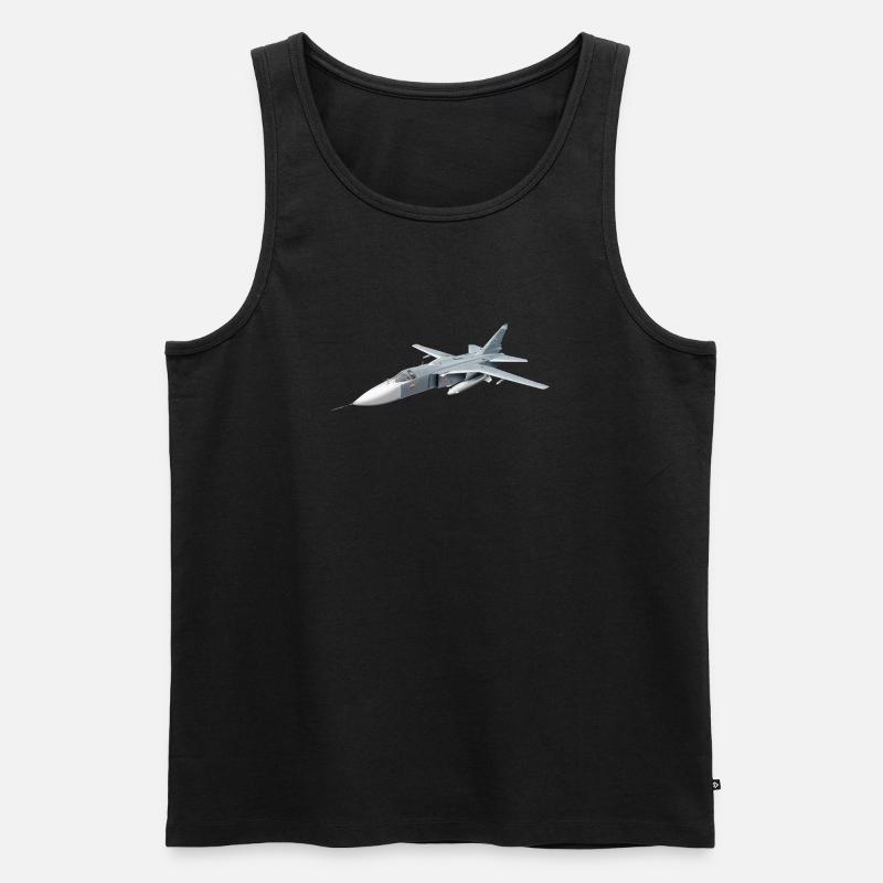 Su-24 - Männer Premium Bio Tank Top - Schwarz