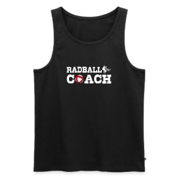 Radball Coach, Radball, Radballer, Hallenradsport - Männer Premium Bio Tank Top - Schwarz - Vorne - AI Model Male 178 light (178cm)