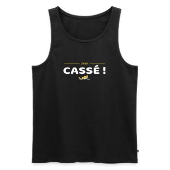 J'tai cassé ! Réplique culte Brice de Nice - Débardeur bio Premium Homme - noir - Devant - AI Model Male 178 light (178cm)