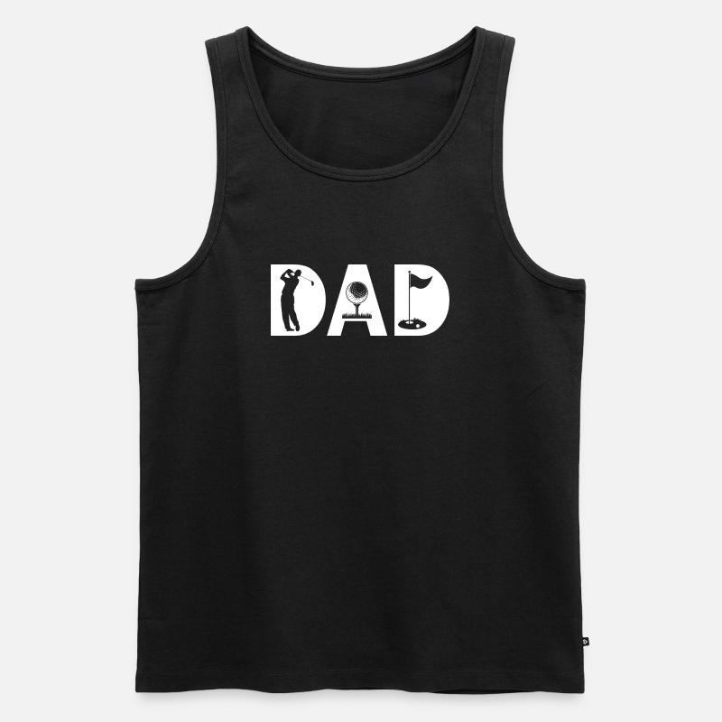  golf dad papa golfer  - Männer Premium Bio Tank Top - Schwarz