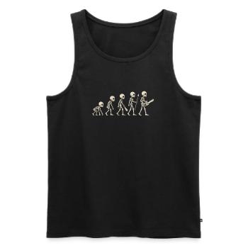Skeleton Evolution - Funny Halloween Gift - Men's Premium Organic Tank Top - black - Front - Michal (187cm)