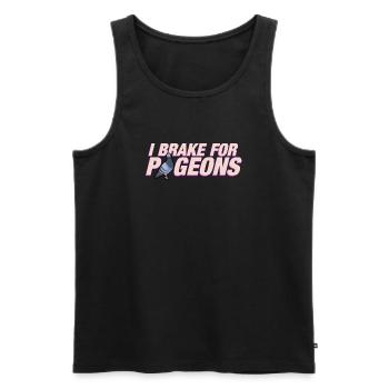 Ich bremse für Tauben - Männer Premium Bio Tank Top - Schwarz - Vorne - Michal (187cm)