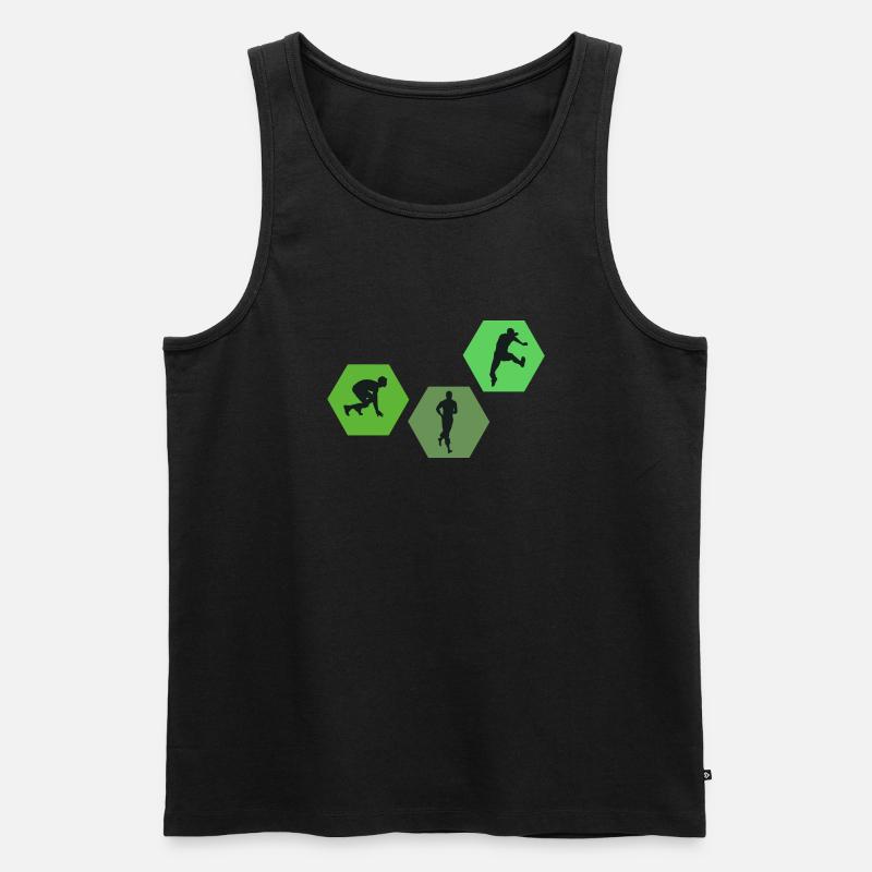 Trail Marathon Athlétisme Walker Athlète - Débardeur bio Premium Homme - noir