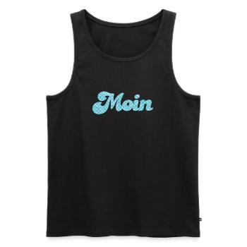 Moin Schuppen Schnörkel Handschrift nordisch Meer - Männer Premium Bio Tank Top - Schwarz - Vorne - AI Model Male 178 light (178cm)