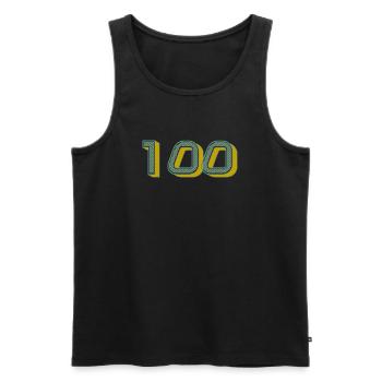 100. 100 JAHRE. 100-JÄHRIGES JUBILÄUM. GEBURTSTAG 100 - Männer Premium Bio Tank Top - Schwarz - Vorne - Michal (187cm)