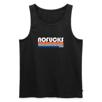 Retro Rainbow Gradient T-Shirt Design - Men's Premium Organic Tank Top - black - Front - AI Model Male 178 light (178cm)