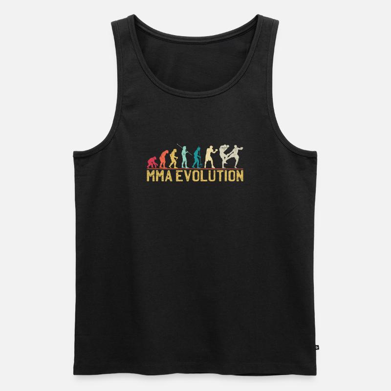 MMA Evolution Silhouette Design - Men's Premium Organic Tank Top - black