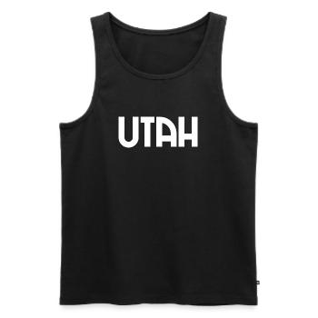 Utah - Salt Lake City - USA - America - Amerika - Men's Premium Organic Tank Top - black - Front - Michal (187cm)
