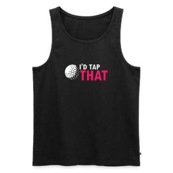 I'd Tap That Funny Golf Humor Joke Saying - Men's Premium Organic Tank Top - black - Front - Michal (187cm)