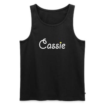 Cassie - Débardeur bio Premium Homme - noir - Devant - AI Model Male 178 light (178cm)