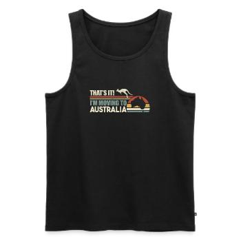 Australien Ich ziehe zu Australien Tourismus - Männer Premium Bio Tank Top - Schwarz - Vorne - Michal (187cm)