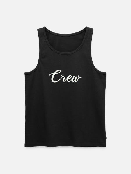 Crew Schriftzug - Männer Premium Bio Tank Top - Schwarz