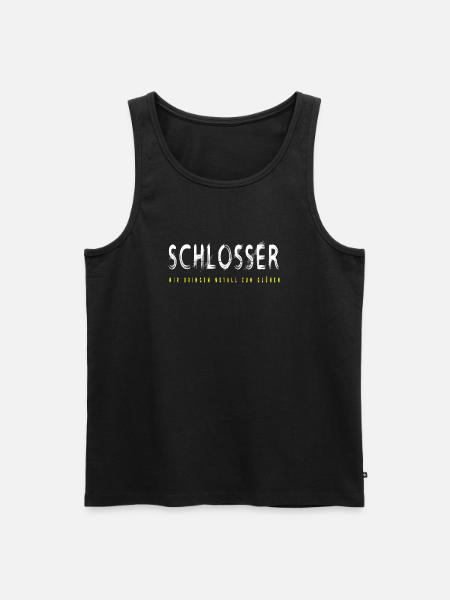 Schlosser Handwerker Design - Männer Premium Bio Tank Top - Schwarz