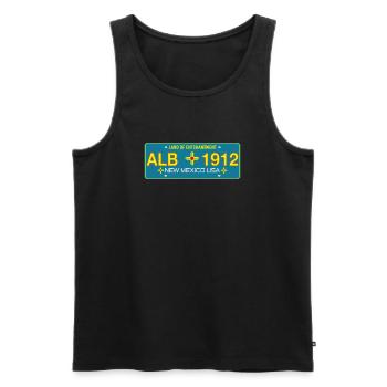 New Mexico Nummernschild Albuquerque - Männer Premium Bio Tank Top - Schwarz - Vorne - AI Model Male 178 light (178cm)
