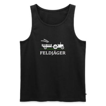 Tracteur Feldjäger Village Child Farm Country Egg - Débardeur bio Premium Homme - noir - Devant - AI Model Male 178 light (178cm)