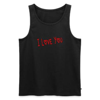 MOM. MOTHER'S DAY. HEART. FEAST. HAPPY BIRTHDAY - Men's Premium Organic Tank Top - black - Front - Michal (187cm)