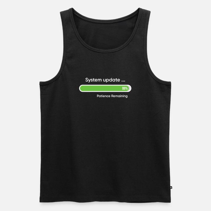 System-Update 99% verbleibende Geduld - Männer Premium Bio Tank Top - Schwarz