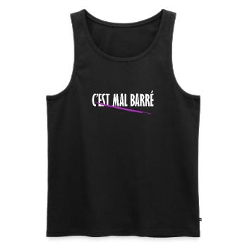 C'est mal barré - Débardeur bio Premium Homme - noir - Devant - Michal (187cm)