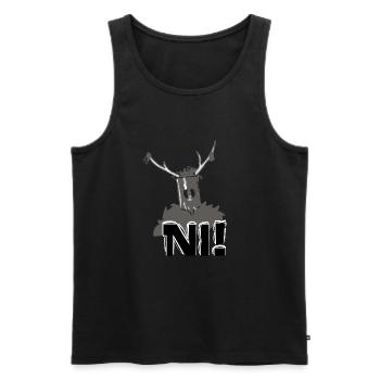 Ritter Ni - Männer Premium Bio Tank Top - Schwarz - Vorne - AI Model Male 178 light (178cm)