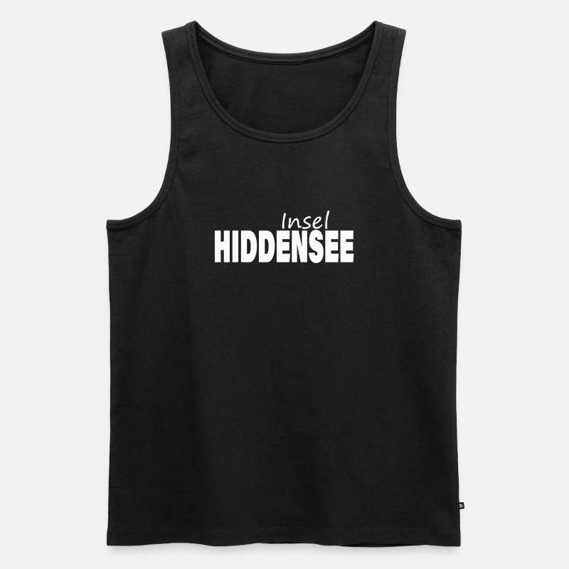 Insel HIDDENSEE - Männer Premium Bio Tank Top - Schwarz