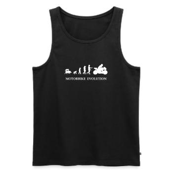 EVOLUTION MOTORBIKE biker motorcycle fun Outfit - Männer Premium Bio Tank Top - Schwarz - Vorne - Michal (187cm)
