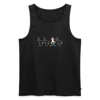 PFLEGEKRAFT Einhorn Beruf Besonders Einzigartig - Männer Premium Bio Tank Top - Schwarz - Vorne - Michal (187cm)