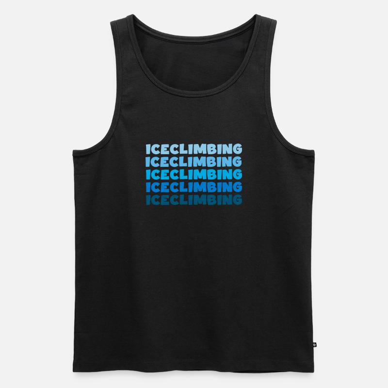 eisklettern iceclimbing eisgletscher eispickel - Männer Premium Bio Tank Top - Schwarz