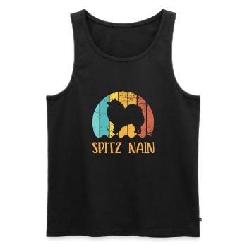 SPITZ NAIN - Débardeur bio Premium Homme - noir - Devant - Michal (187cm)