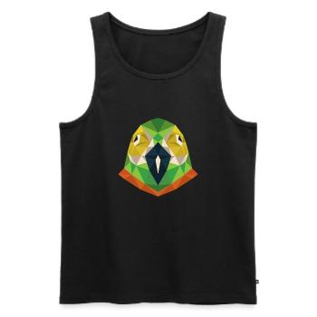 Künstlerisches Papageien-Design Puristische - Männer Premium Bio Tank Top - Schwarz - Vorne - AI Model Male 178 light (178cm)