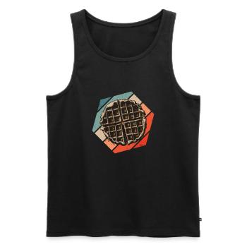 Waffle Lover Hobby Chef Gourmet - Men's Premium Organic Tank Top - black - Front - AI Model Male 178 light (178cm)