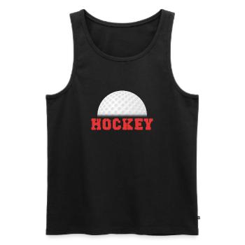 Field Hockey Hockey Player Hockey Ball - Men's Premium Organic Tank Top - black - Front - Michal (187cm)