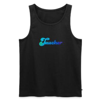 Taucher Schnörkel Beruf Meer Ozean Unterwasserwelt - Männer Premium Bio Tank Top - Schwarz - Vorne - Michal (187cm)